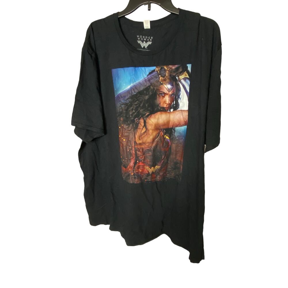 Wonder Woman Unisex Size 3X T Shirt Black Short Sleeve Graphic Character Top